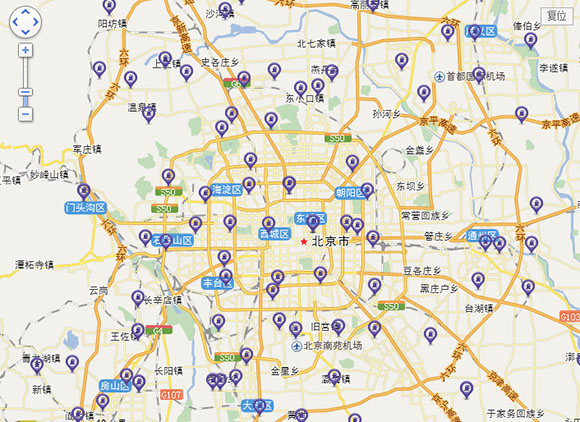 北京電動汽車充電樁分布圖 40家4S店隨便充