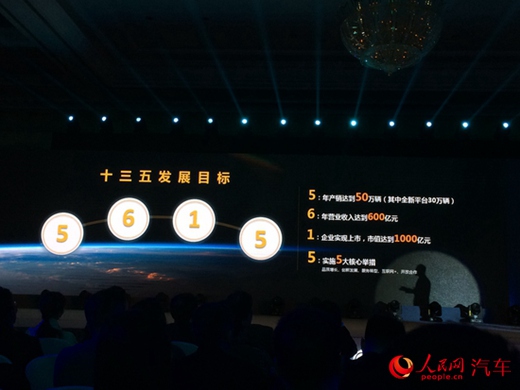 北汽新能源發(fā)布十三五戰(zhàn)略規(guī)劃 2020年產銷50萬輛 