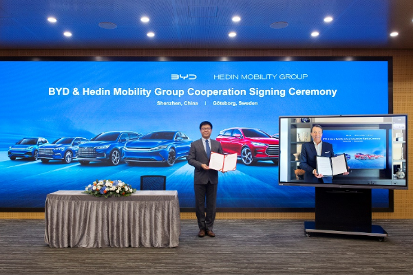 比亞迪宣布進入德國及瑞典市場 首批車輛第四季度交付