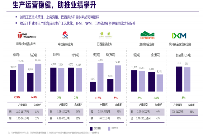 洛陽鉬業上半年凈利41.5億元 鈷產量同比增加49.3%