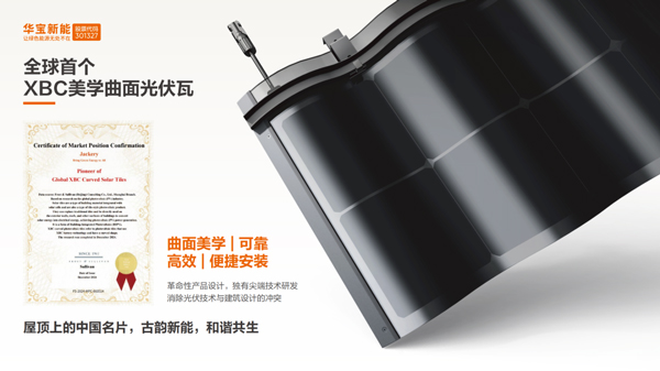 華寶新能美學(xué)曲面光伏瓦