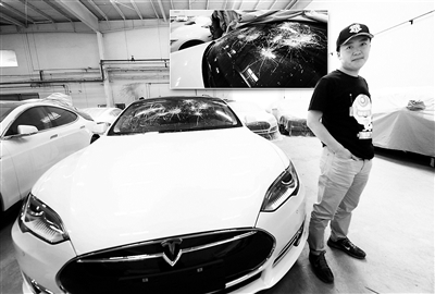 中國車主怒砸特斯拉 稱尚未得到滿意答復