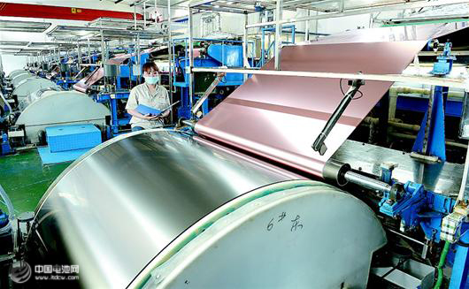 中一科技集團10條鋰電池用銅箔生產線滿負荷運轉