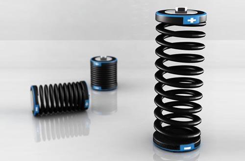 創意彈簧電池:可兩節串聯放入一節電池倉內增加電量 創意彈簧電池:可兩節串聯放入一節電池倉內增加電量