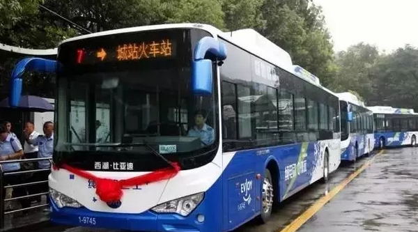 比亞迪成杭州電動公交市場老大 750輛新一代車型投運 比亞迪成杭州電動公交市場老大 750輛新一代車型投運