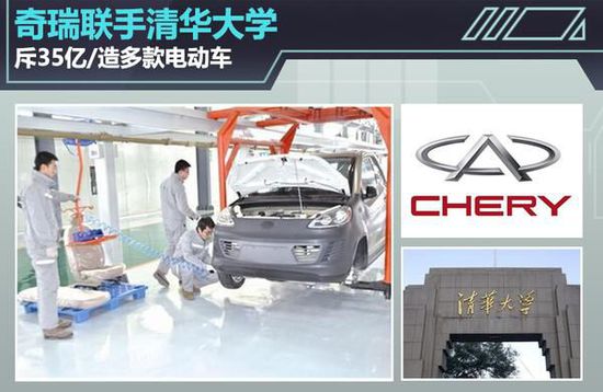奇瑞聯手清華大學 投35億造多款電動汽車