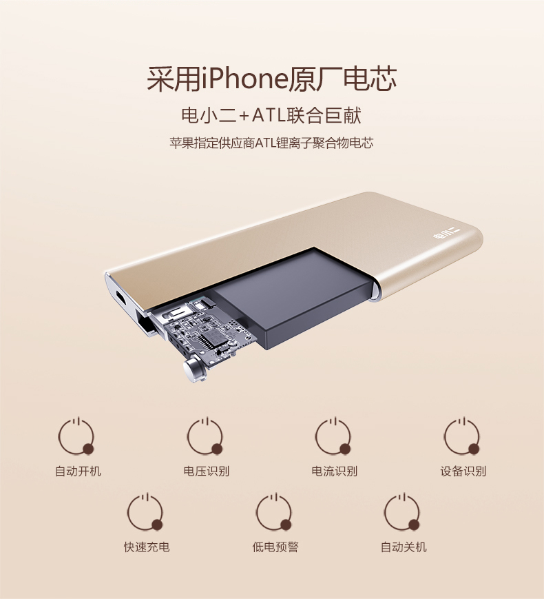 玫瑰金華麗來襲 電小二iPhone專用充電寶上市! 玫瑰金華麗來襲 電小二iPhone專用充電寶上市!