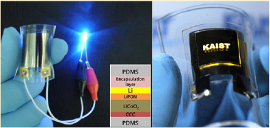 韓國KAIST制備的典型疊層結(jié)構(gòu)的柔性全固態(tài)電池 韓國KAIST制備的典型疊層結(jié)構(gòu)的柔性全固態(tài)電池
