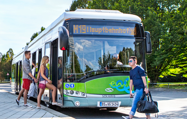 德國布倫瑞克市M19路無線充電巴士 德國布倫瑞克市M19路無線充電巴士