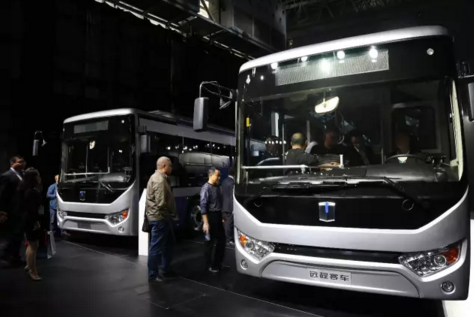 現場展出的遠程E12純電動客車 現場展出的遠程E12純電動客車