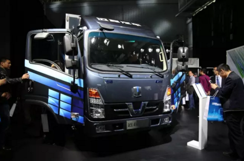 現場展出的遠程E200純電動輕卡 現場展出的遠程E200純電動輕卡