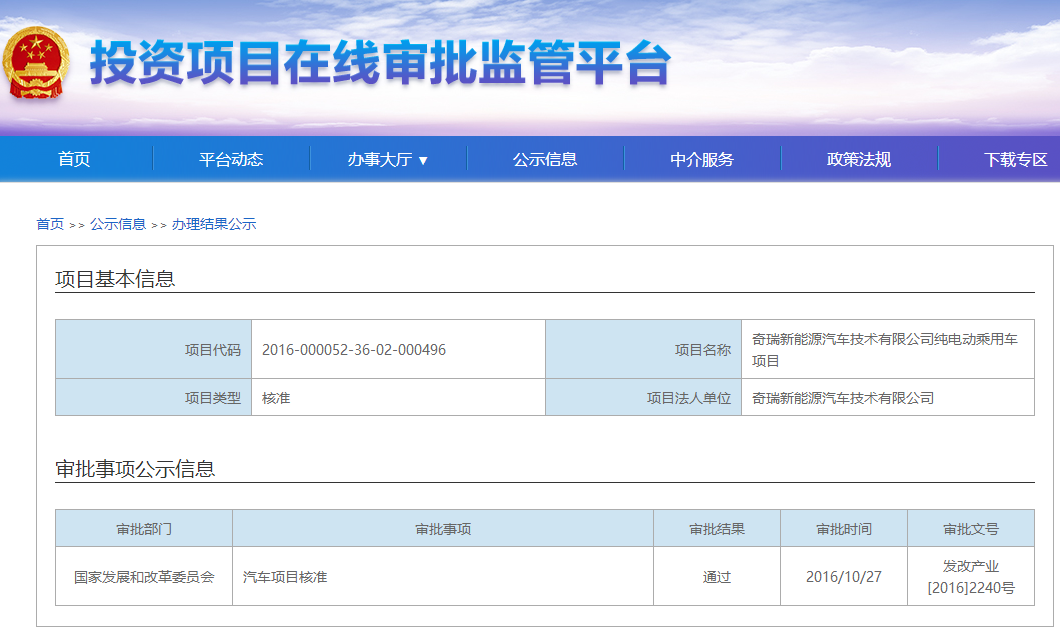 迎接新的發(fā)展機(jī)遇 奇瑞憑什么斬獲第四張新能源生產(chǎn)資質(zhì)？