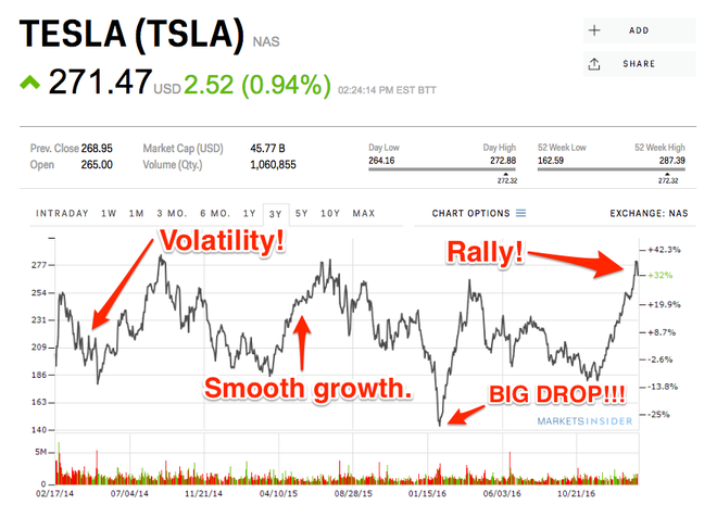 股價大跌而處變不驚 特斯拉為何坐得住？