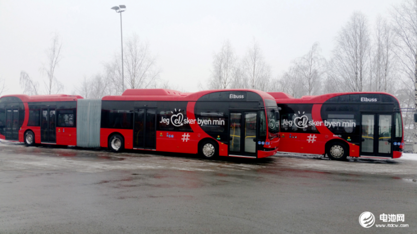在挪威奧斯陸運營的比亞迪18米純電動鉸接車 在挪威奧斯陸運營的比亞迪18米純電動鉸接車