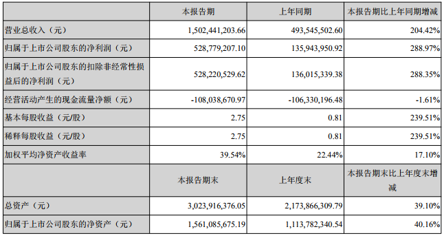 寒銳鈷業主要會計數據和財務指標 寒銳鈷業主要會計數據和財務指標