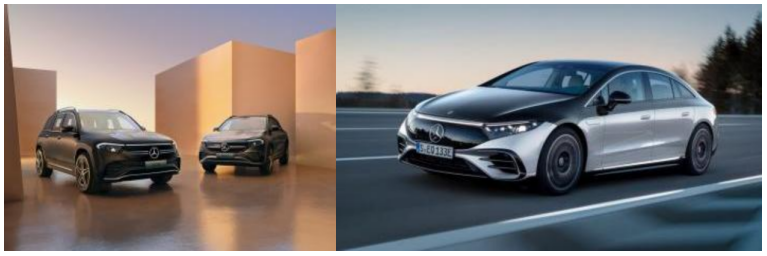 奔馳EQA、EQB純電SUV,奔馳電動旗艦全新EQS(從左到右) 奔馳EQA、EQB純電SUV,奔馳電動旗艦全新EQS(從左到右)