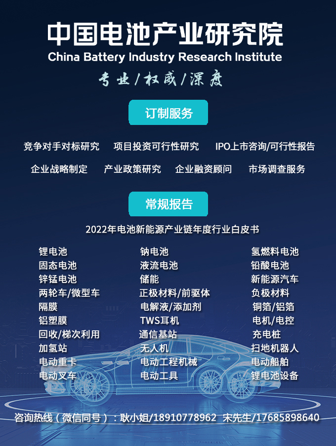 2022年電池新能源產業鏈行業白皮書詳細名單出爐