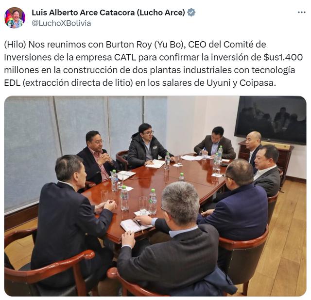 圖片來(lái)源：玻利維亞總統(tǒng)Luis Arce推特截圖