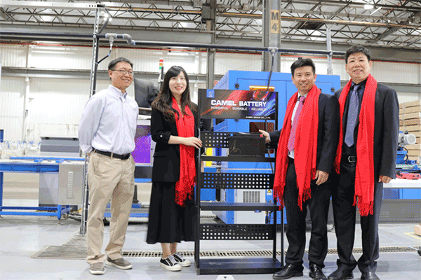 駱駝集團北美化成工廠開工 一期項目可年產100萬只電池