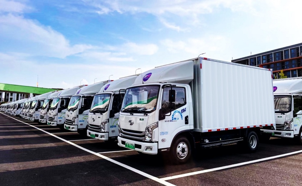 （采用寧德時代商用車電池解決方案的杭州亞運會物流車輛）