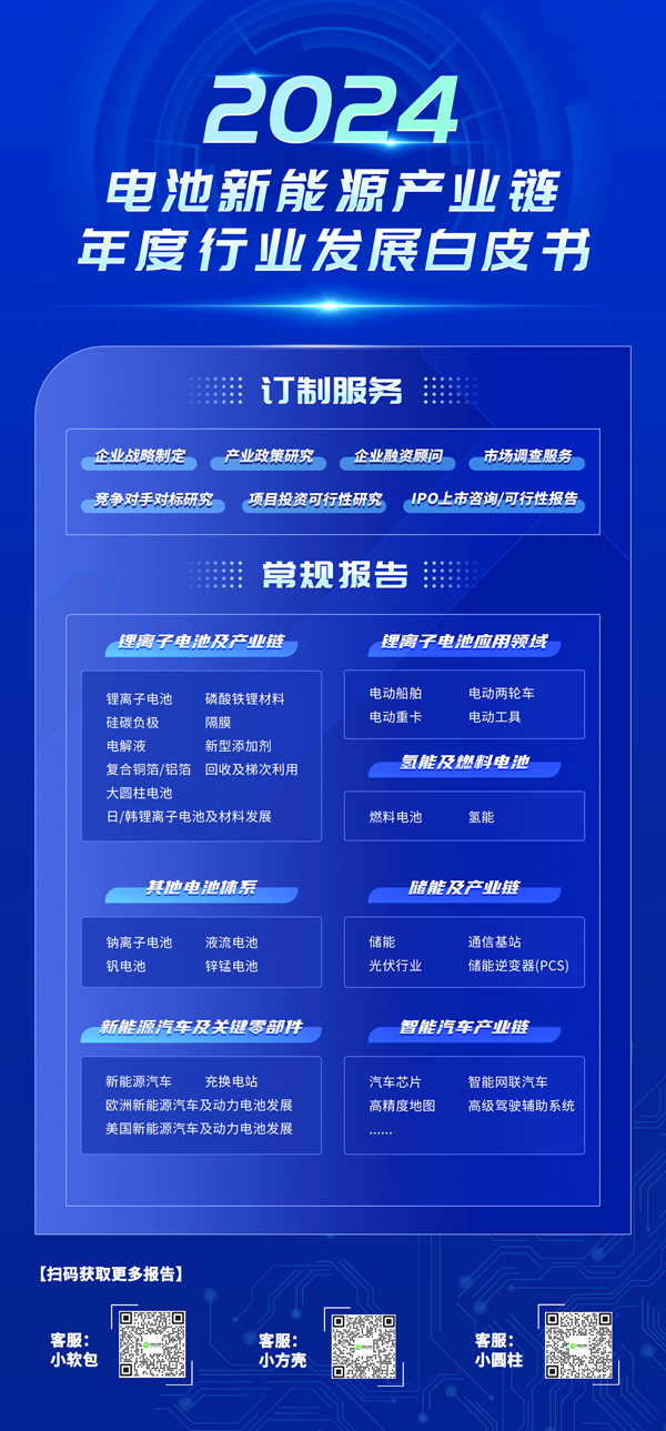 預售八折！2024年中國電池新能源行業發展白皮書及國際研究年度報告名單出爐