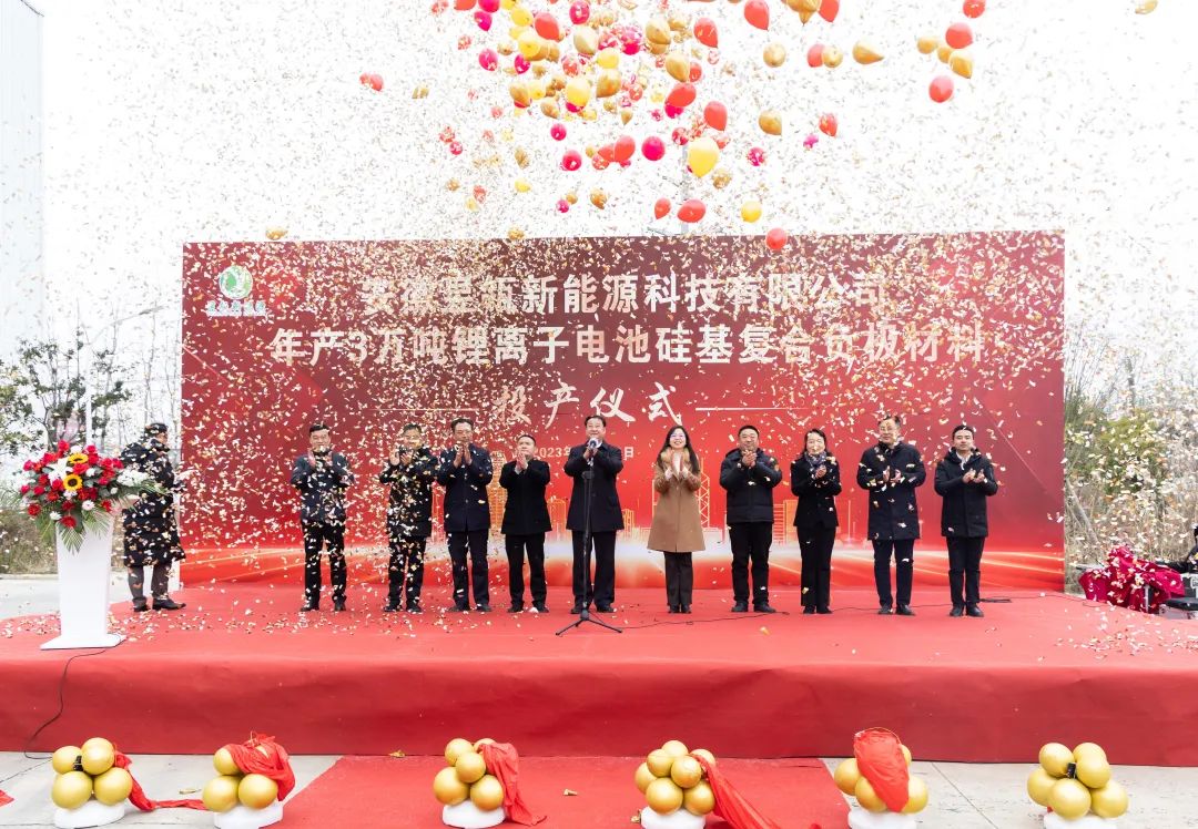 安徽蚌埠年產3萬噸鋰離子電池硅基復合負極材料項目迎新進展