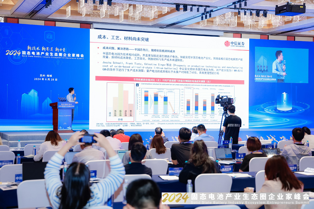 2024固態(tài)電池產(chǎn)業(yè)生態(tài)圈企業(yè)家峰會(huì)現(xiàn)場(chǎng)