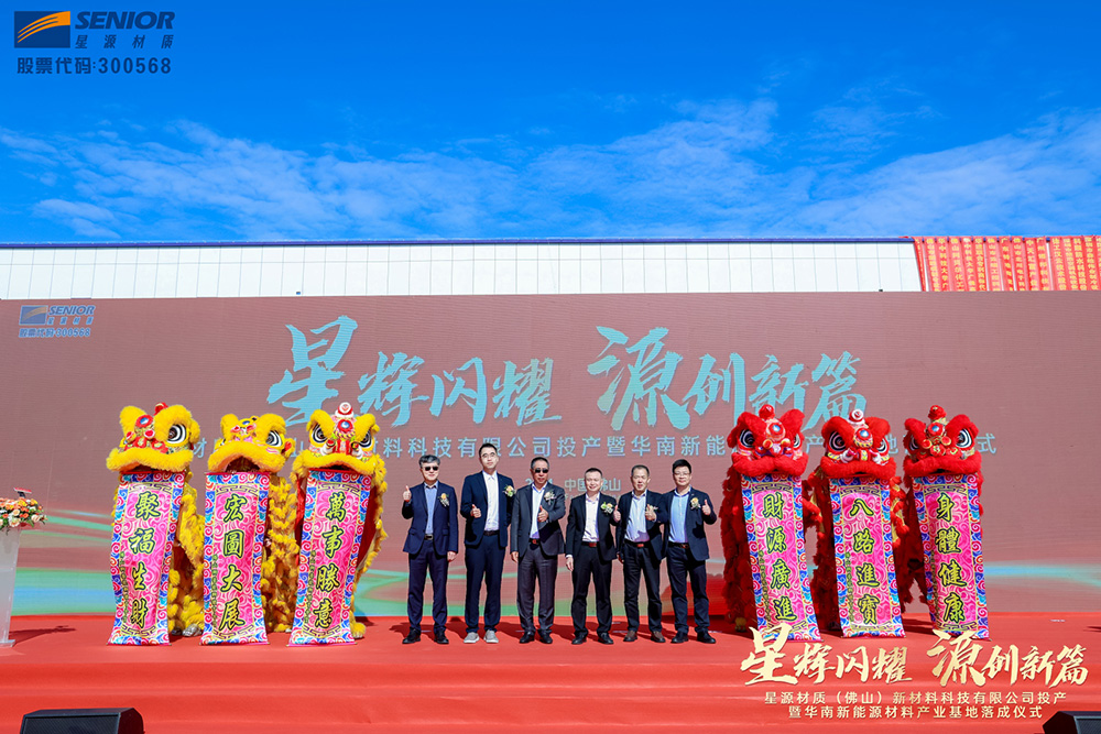 星源材質（佛山）新材料科技有限公司投產儀式暨華南新能源材料產業基地落成儀式